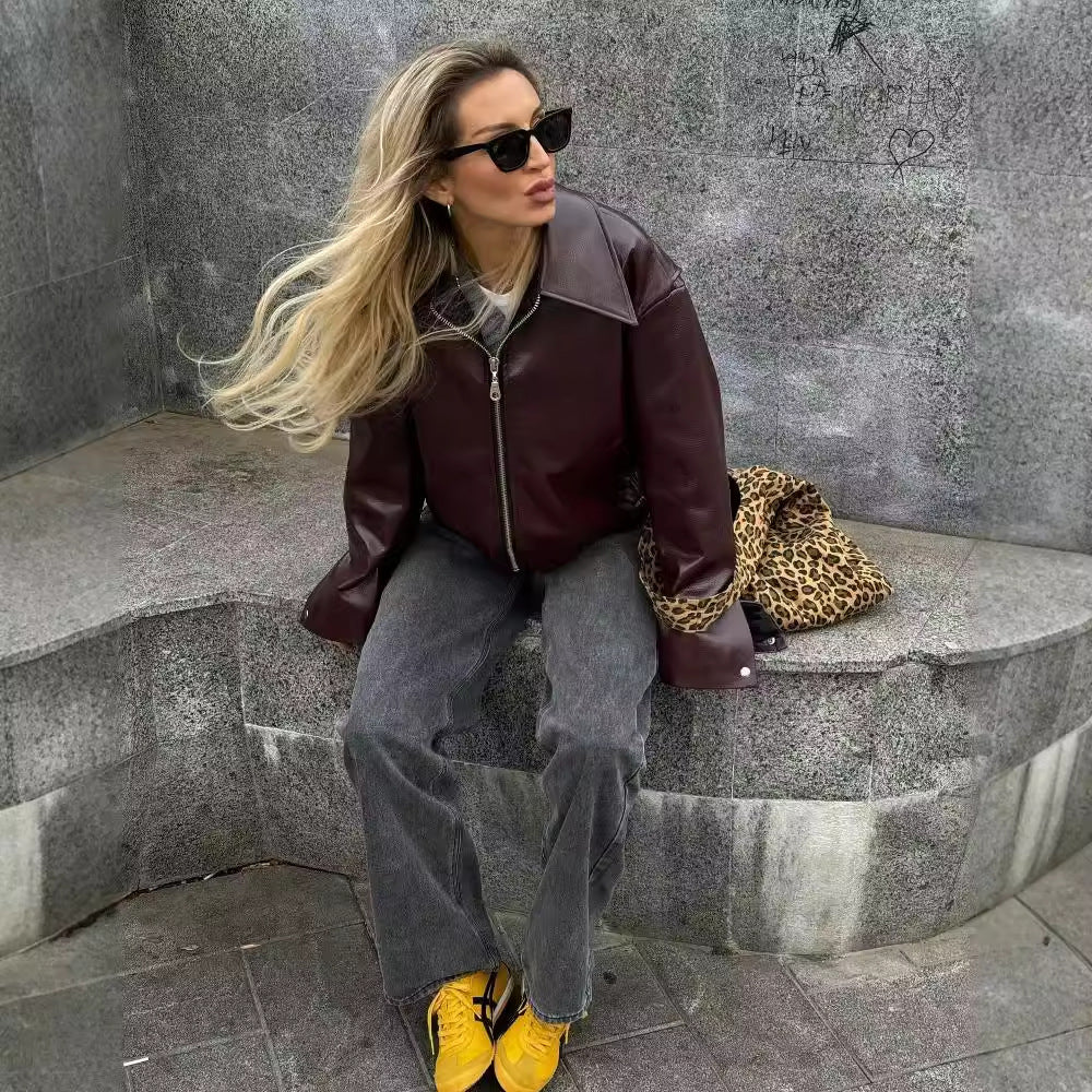 Veste Courte en cuir